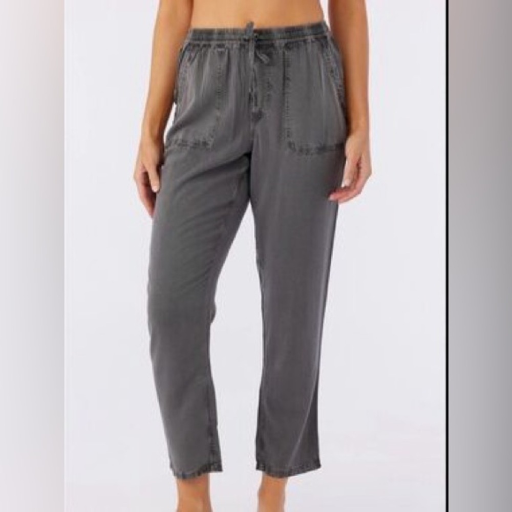 ZARA Women's  Raw Hem Pants Tie Waist Size USA large